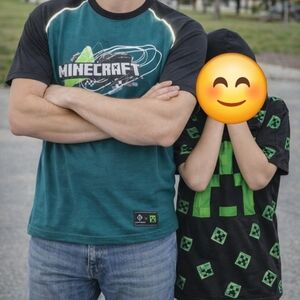 Minecraft 2for1! Father&Son Bundle, Size XLarge And 10-12Y